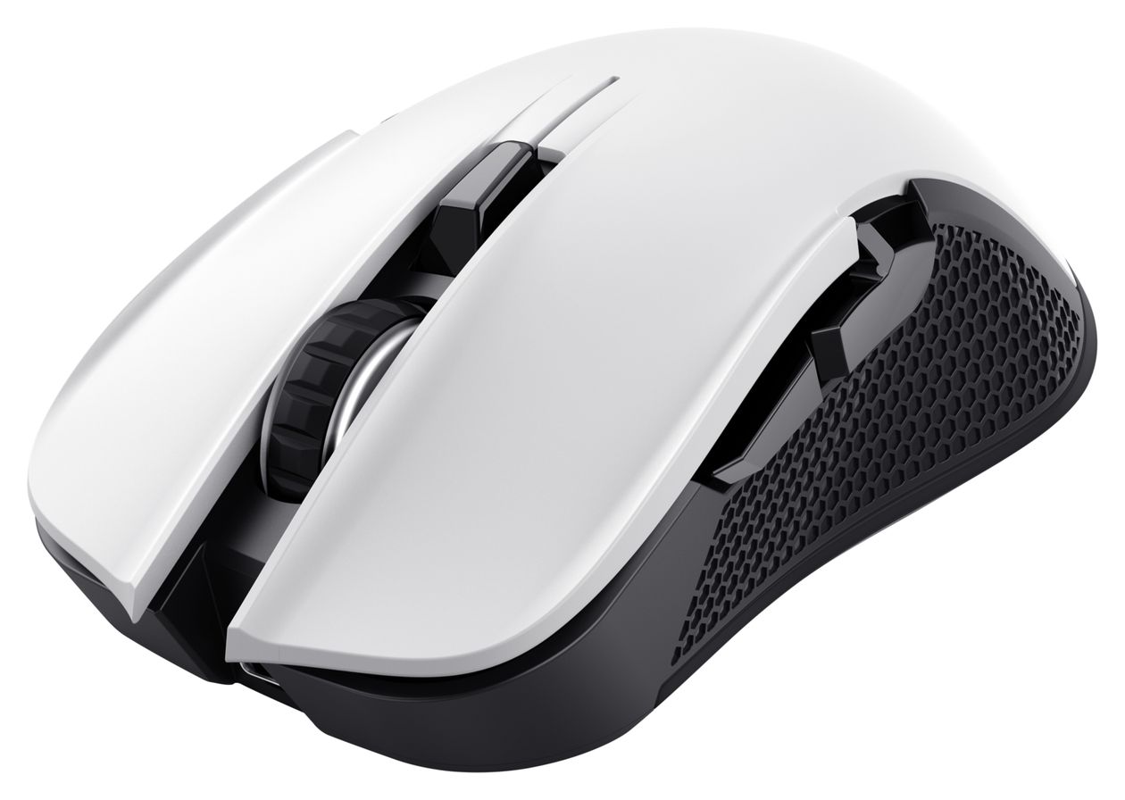 GXT 923W YBAR 7200 DPI Gaming Maus Optisch  (Schwarz, Weiß) 