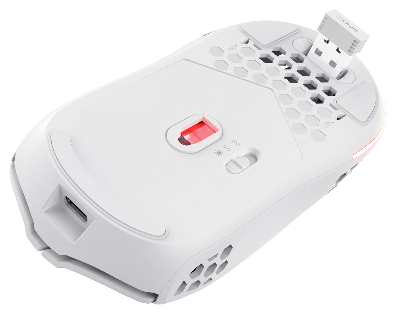 GXT 929 Helox 4800 DPI Gaming Maus Optisch  (Weiß) 