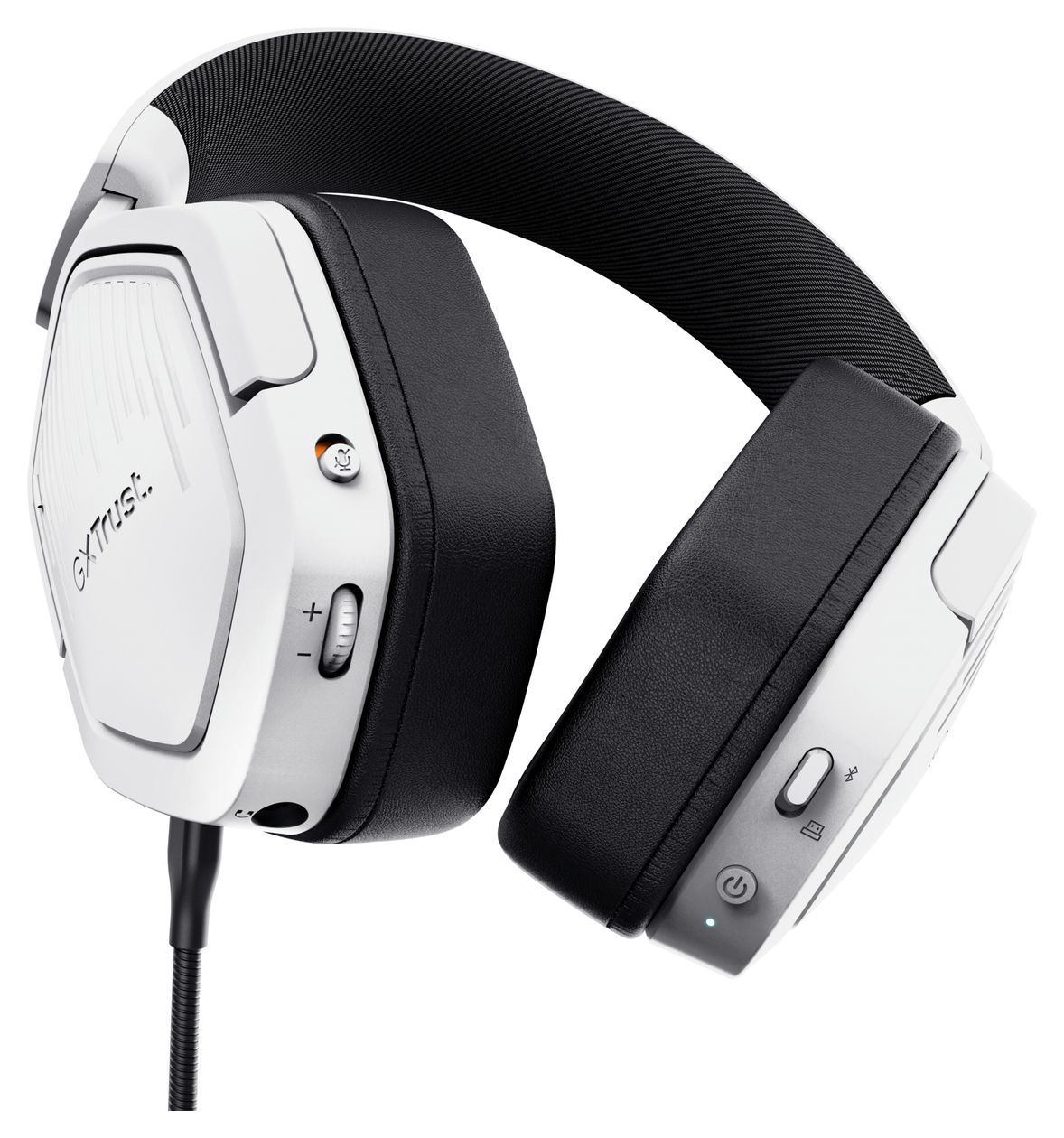 GXT493W Carus Over Ear Bluetooth Kopfhörer kabelgebunden&kabellos 20 h Laufzeit USB Type-C / USB Type-A  (Weiß) 