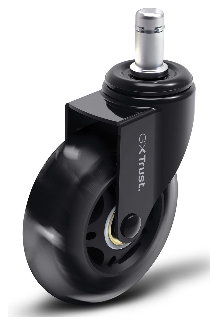 GXT702 Gel-Stuhlrollen Nachlaufrad  (Schwarz) 