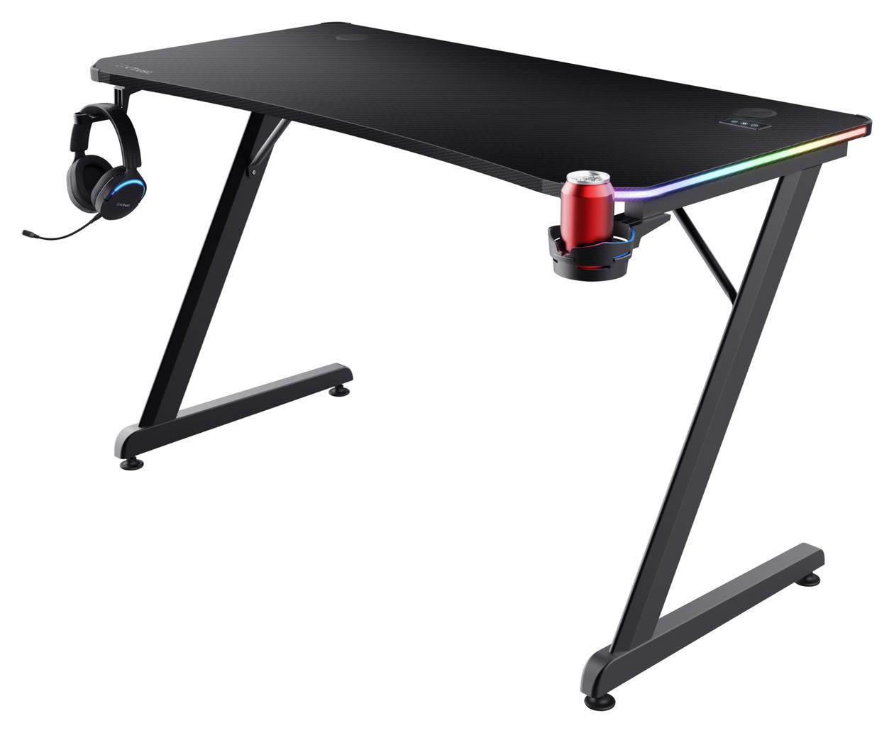 GXT709 Luminus RGB Gamingtisch bis 150 kg  (Schwarz) 