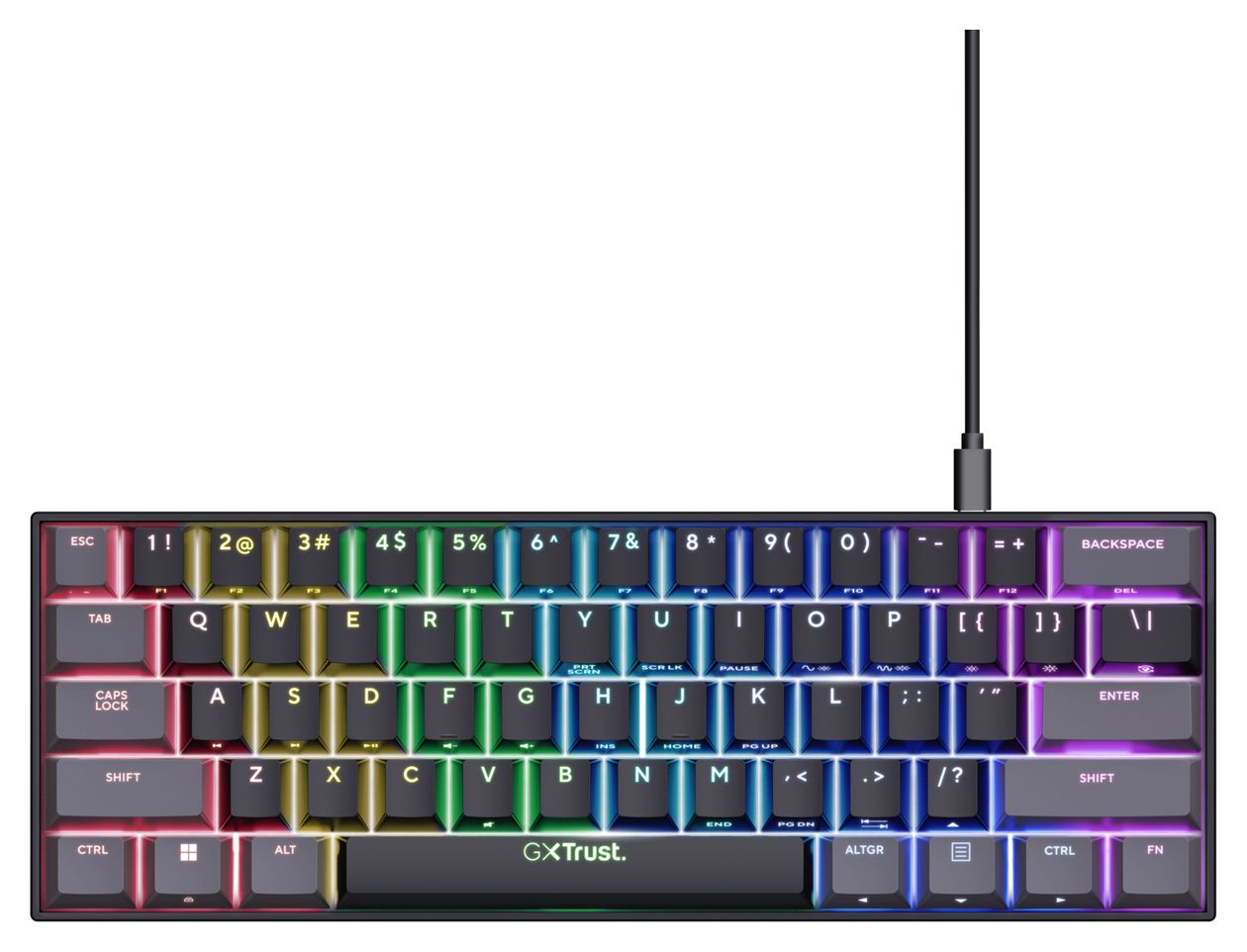 GXT867 Acira RGB-LED Gaming Tastatur USB  (Schwarz, Grau) 