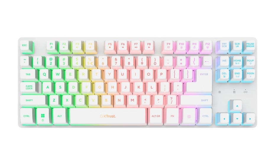 GXT882 RGB-LED Gaming Tastatur RF Wireless  (Weiß) 