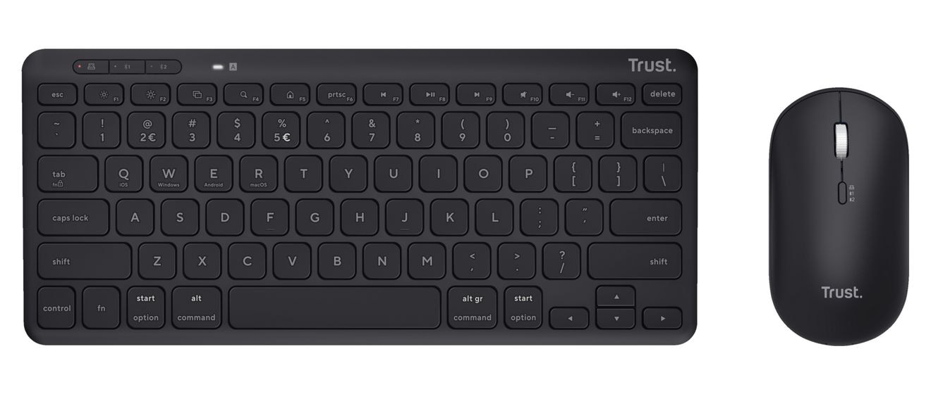 Lyra Büro Tastatur RF Wireless + Bluetooth  (Schwarz) 