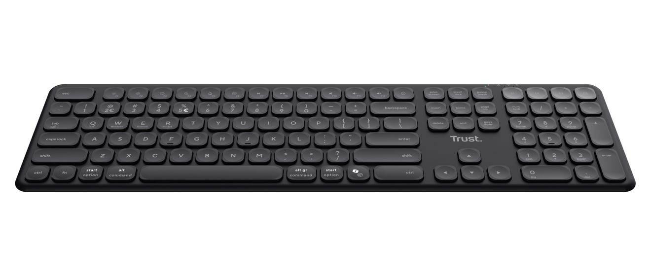 Vaiya Heimbüro Tastatur RF Wireless + Bluetooth 2.4 GHz  (Schwarz) 