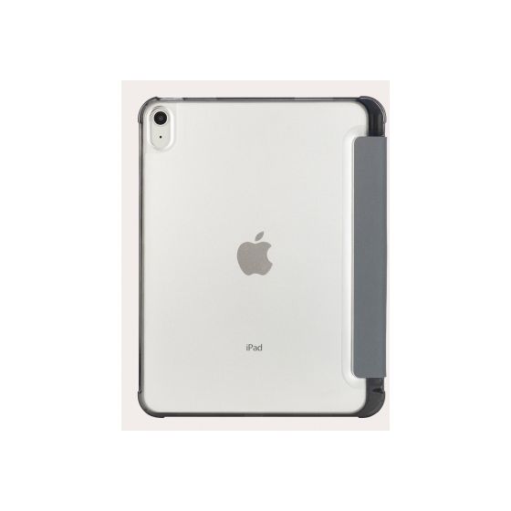 Satin Folio aus Polycarbonat, Thermoplastische Polyurethane (TPU) für Apple iPad A16 und iPad 10.Gen bis 27,7 cm (10.9") Schockresistent (Grau, Transparent) 