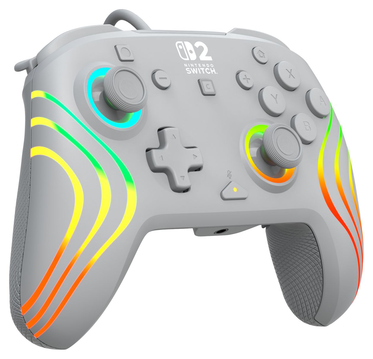 Afterglow Wave Wired Controller Gamepad für Nintendo Switch, Nintendo Switch 2, Nintendo Switch OLED  (Grau) 