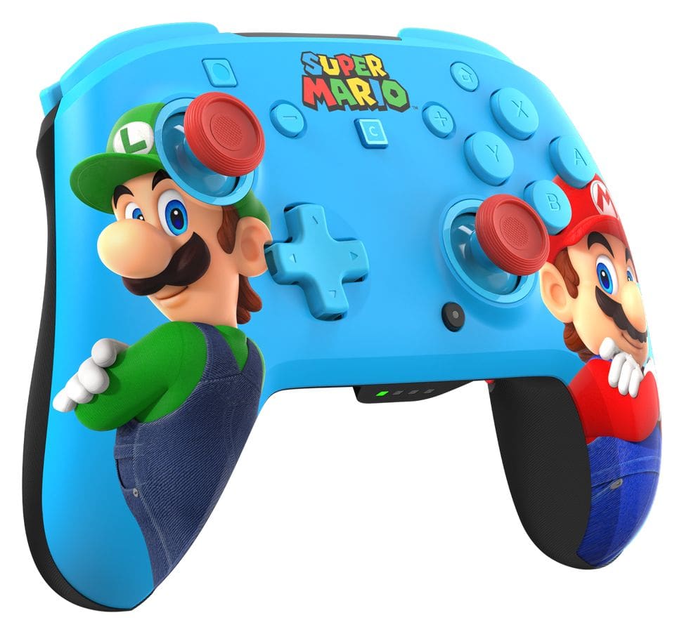 Rematch Wireless Controller Super Mario: Mario & Luigi Gamepad für Nintendo Switch, Nintendo Switch 2, Nintendo Switch Lite, Nintendo Switch OLED  (Mehrfarbig) 