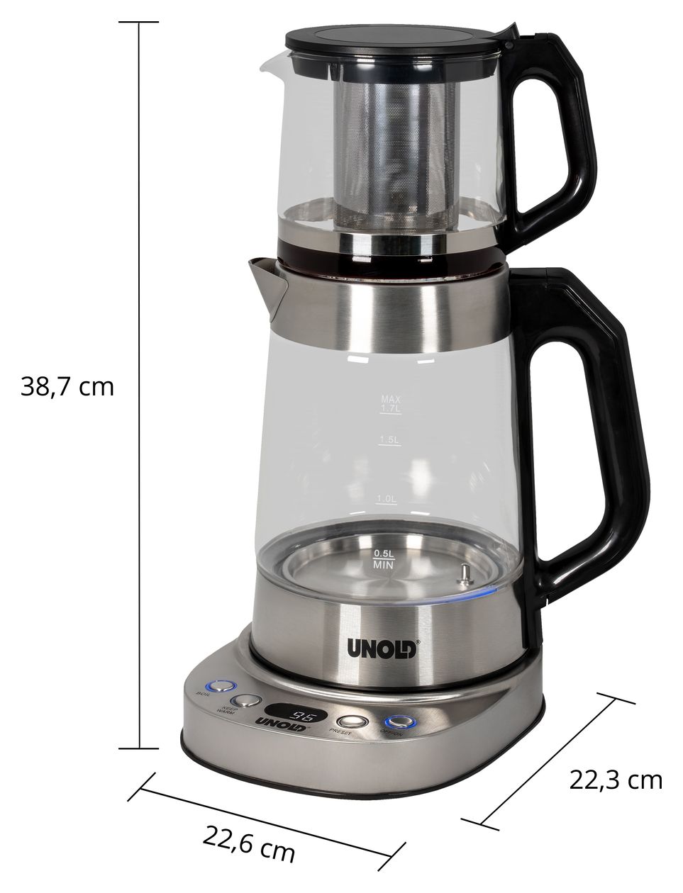 18215 Samowar Selin 1,7 l Wasserkocher 1800 W  (Edelstahl) 