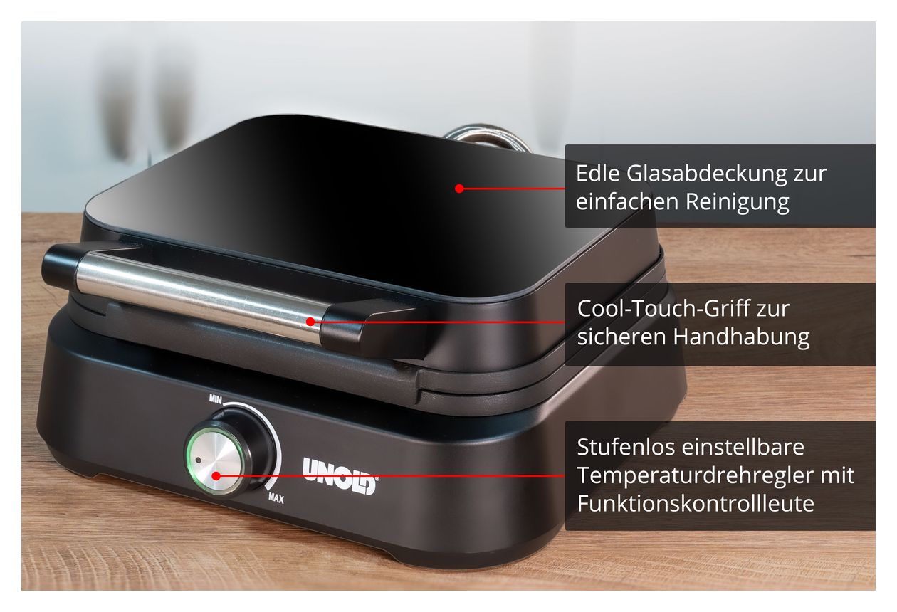 48275 Waffeleisen Rechteckig für 2 Waffel(n) 1500 W 