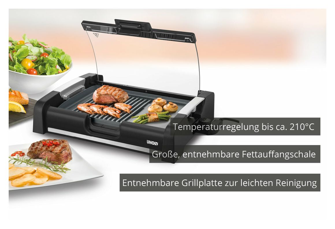 58535 BBQ Edel 1650 W mit 354 x 254 mm Fläche  (Schwarz) 