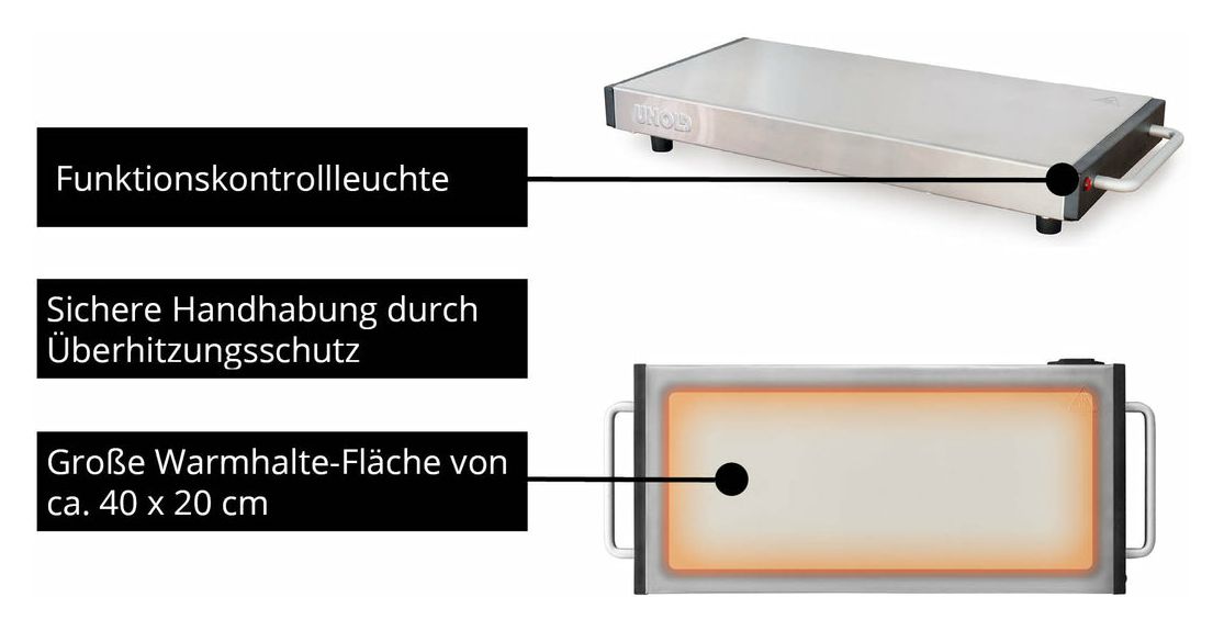 58845 Warmhalteplatte keramischer Wärmespeicher aufladbar - nur ca. 5 Minuten Aufheizzeit 