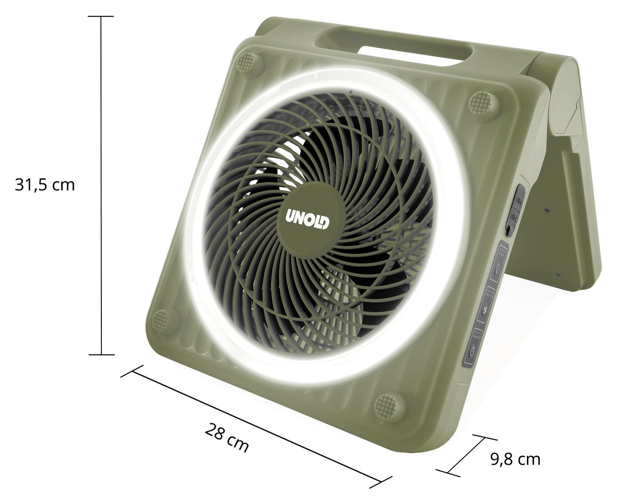 86516 Solar Handventilator  (Grün) 