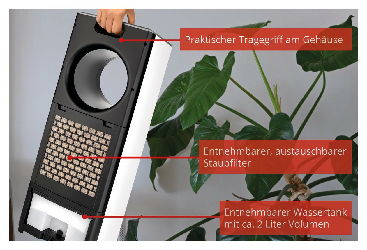 Fresh Turmventilator Stand  (Grau, Weiß) 