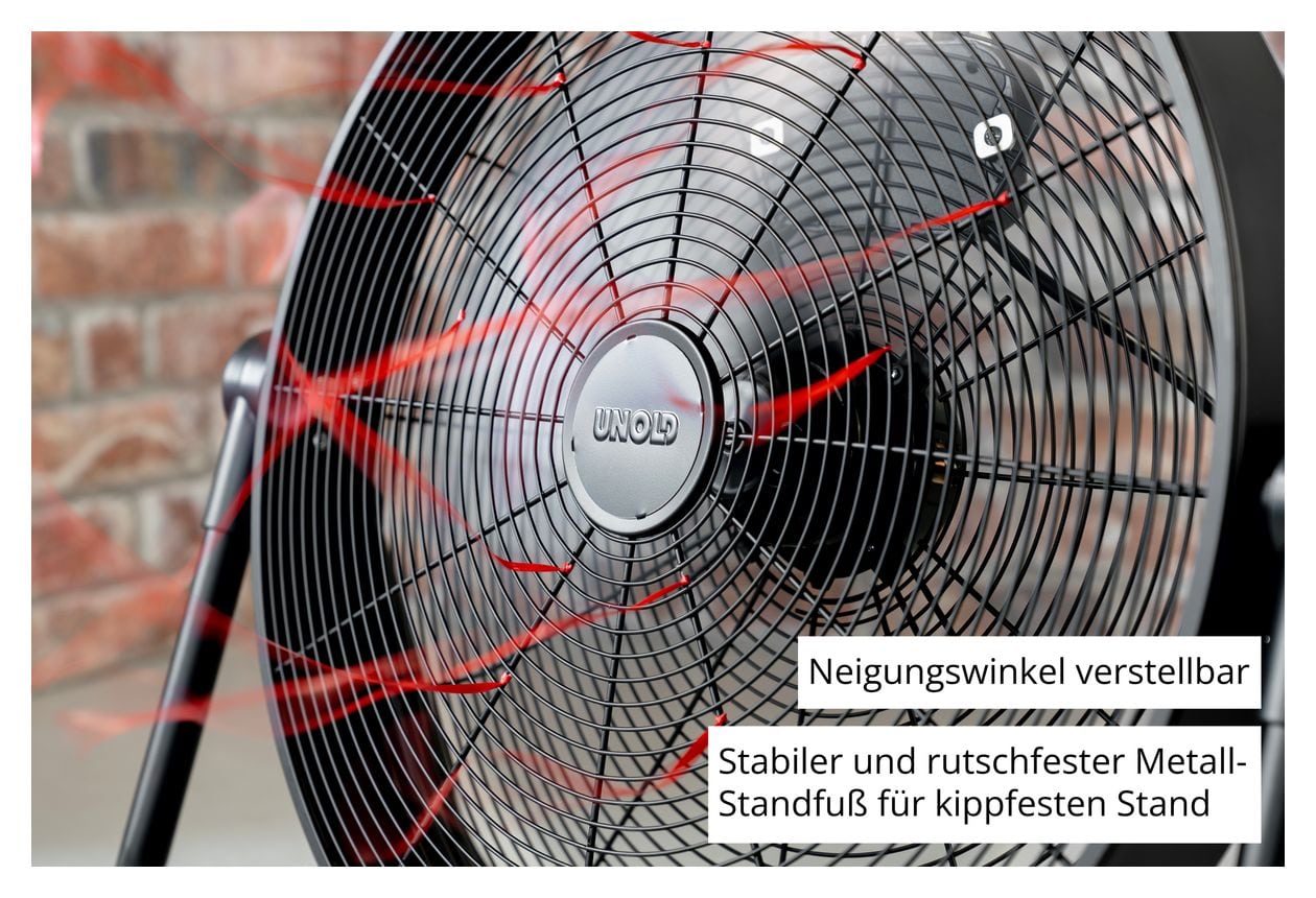 Windmaschine Black Steel Turmventilator Stand neigbar 41 dB  (Schwarz) 