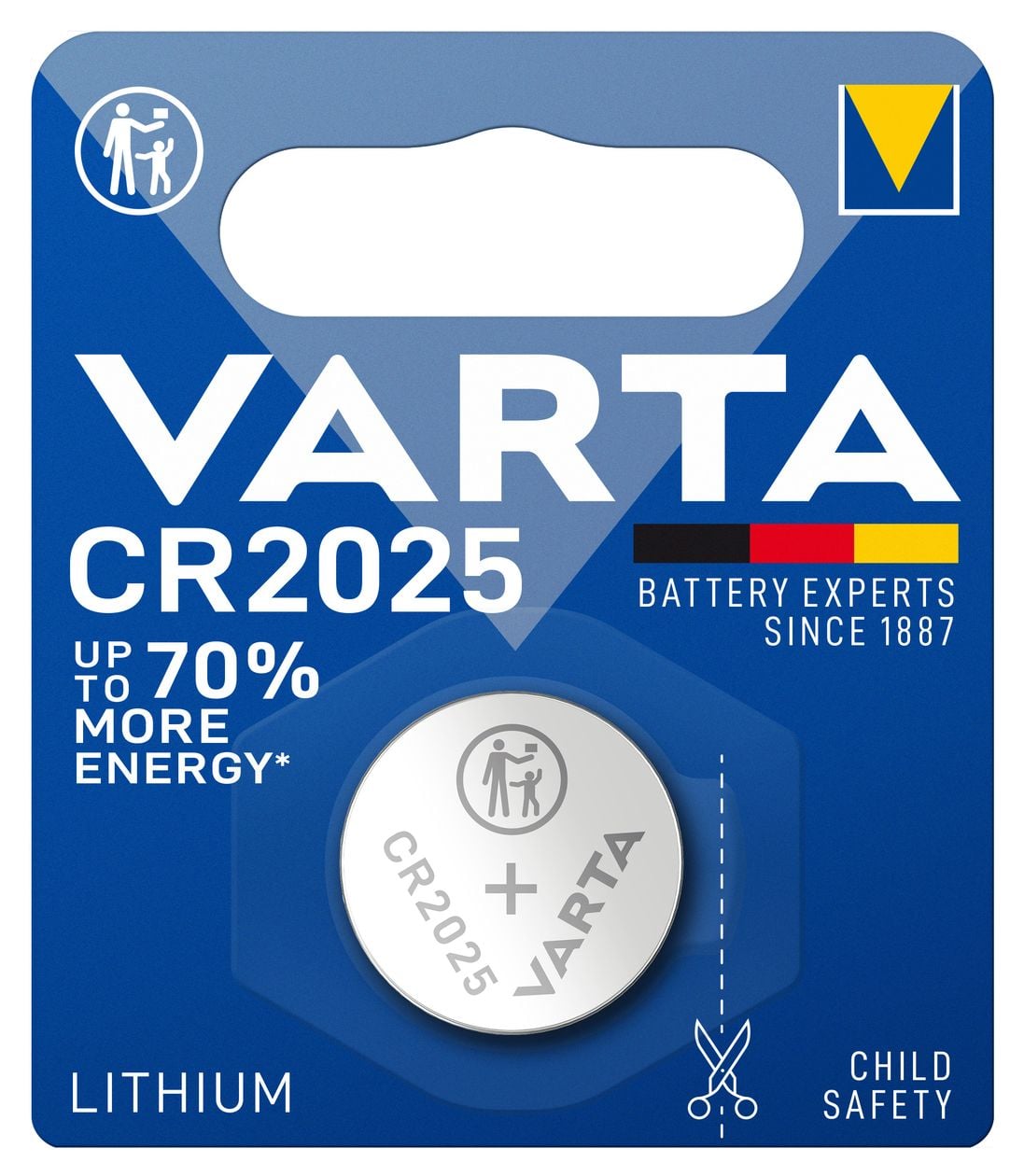Lithium Coin Knopfzelle CR2025 Lithium 3 V 1 Stück  (Metallisch) 