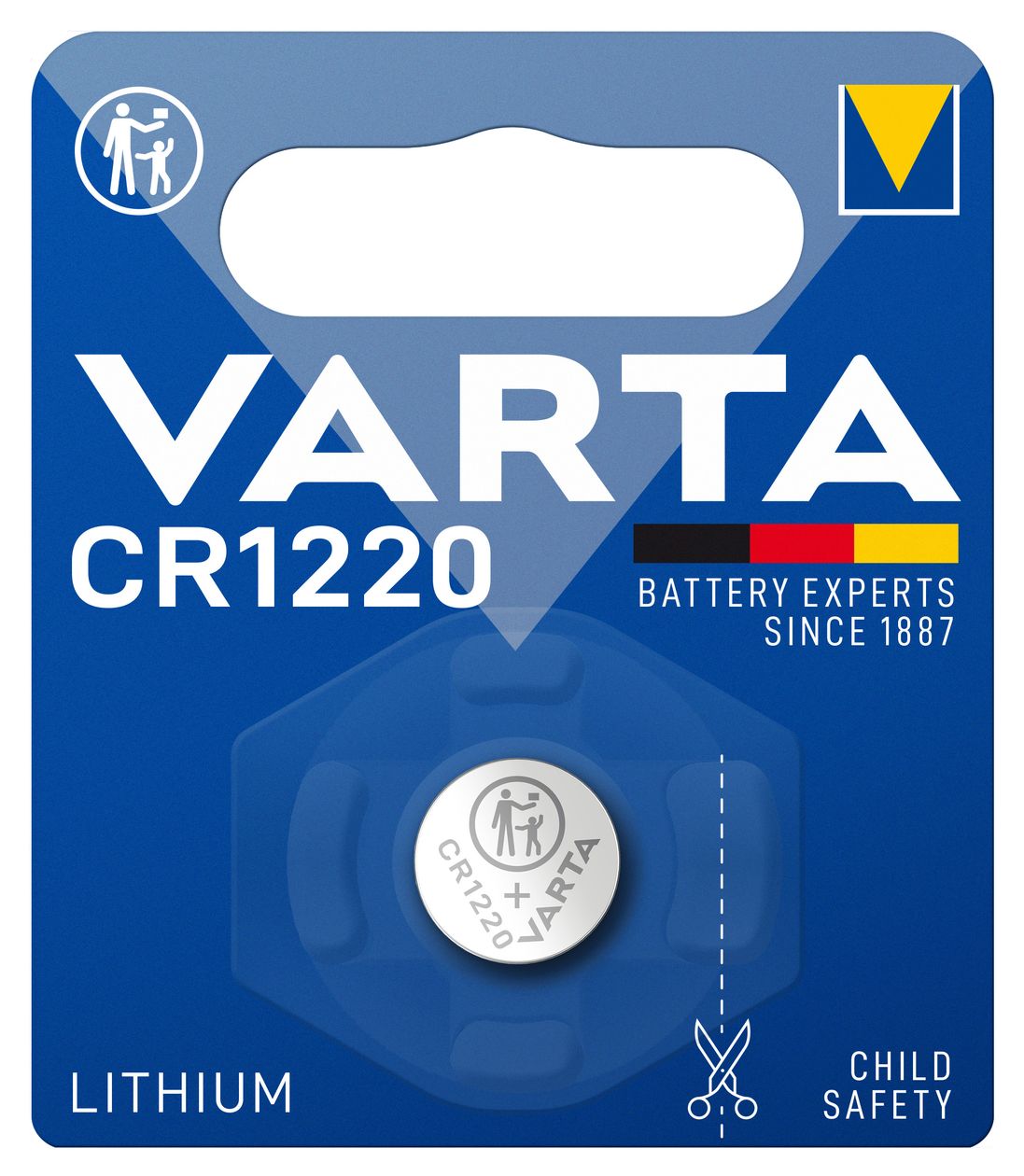 Lithium Coin Knopfzelle CR1220 Lithium 3 V 1 Stück  (Metallisch) 