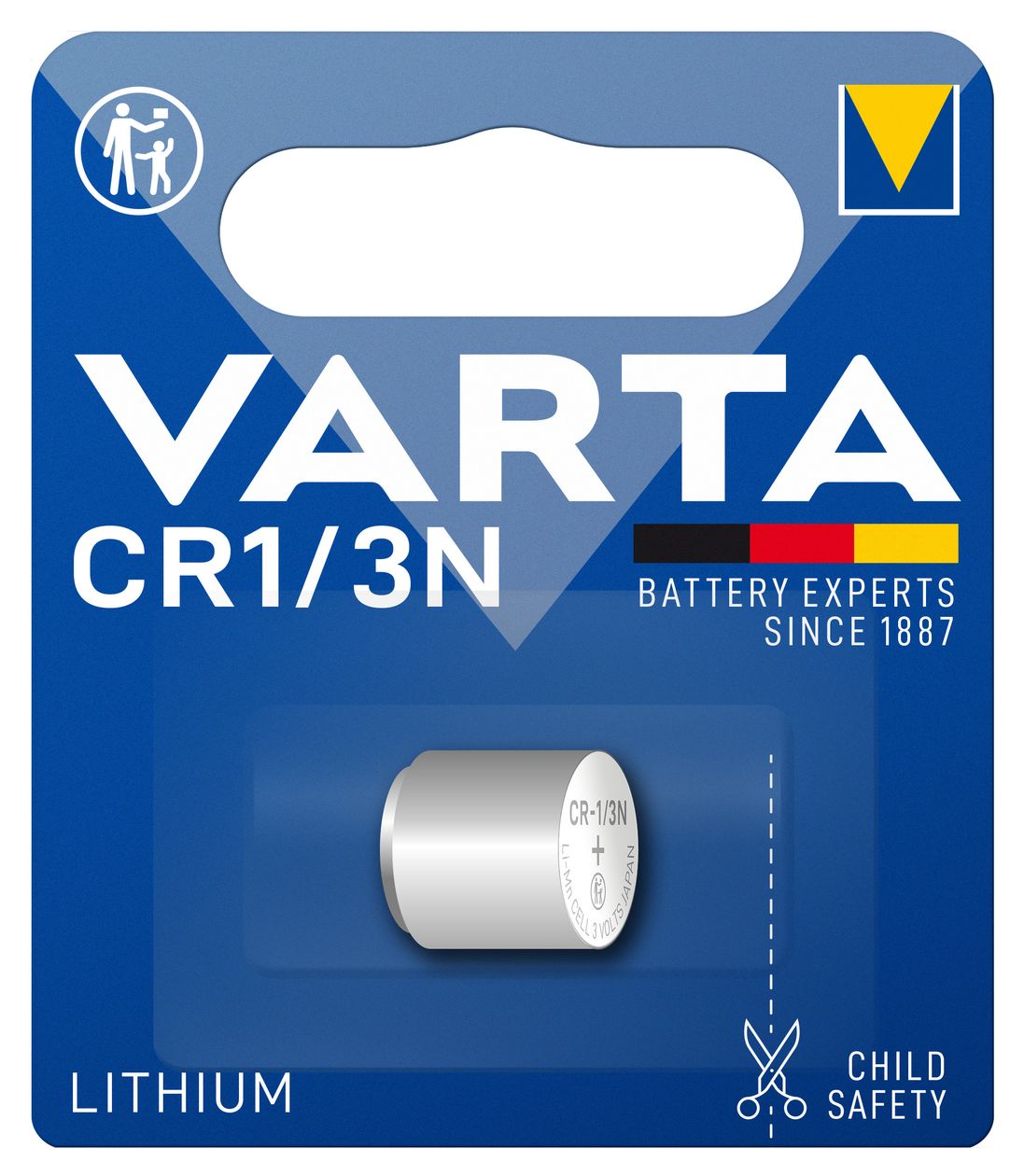 Batterien Knopfzelle CR1/3N, 1 Stück, Lithium Coin, 3V, kindersichere Verpackung, für elektronische Kleingeräte - Autoschlüssel, Fernbedienungen, Waagen 