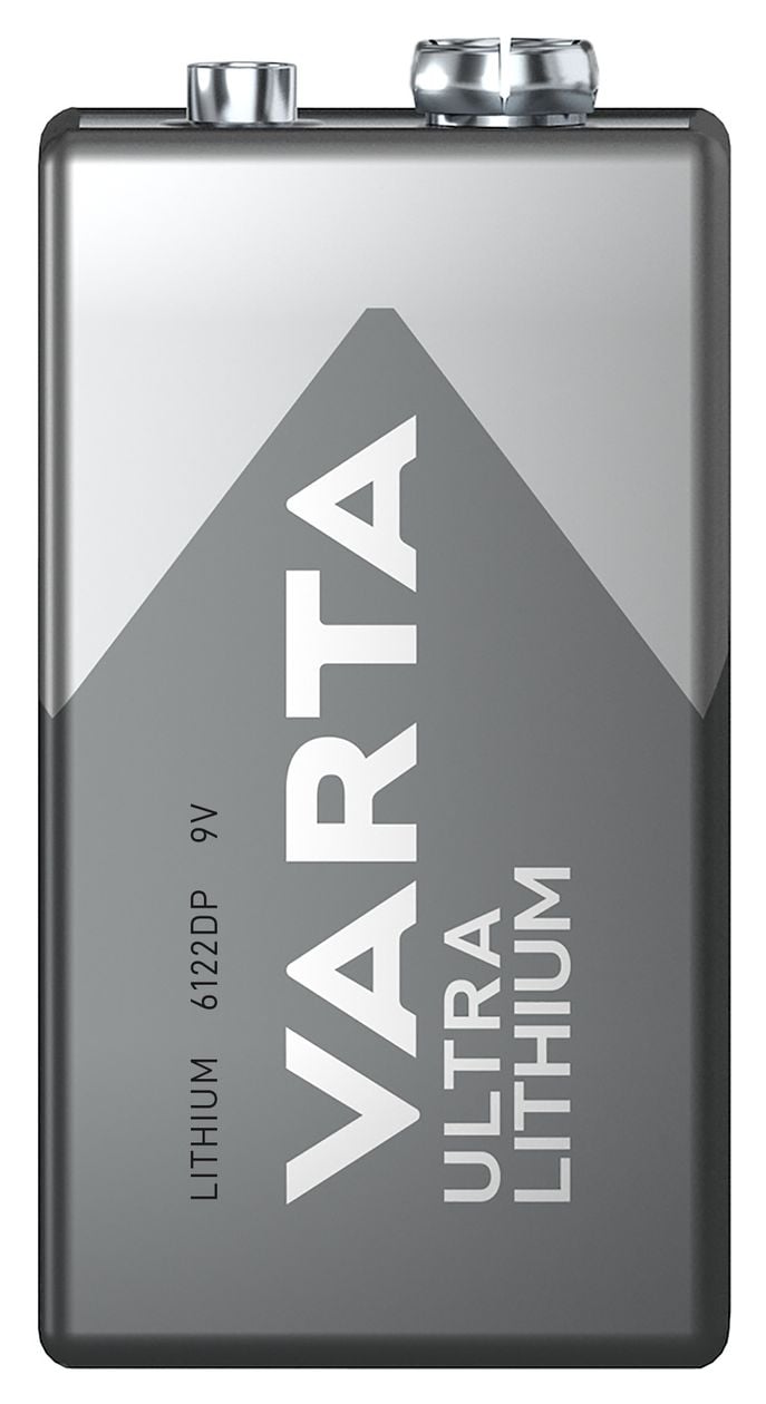 Batterien 9V Blockbatterie, 1 Stück, Ultra Lithium, hohe Leistung für Rauchmelder, Brand- & Feuermelder, Digitalkamera 