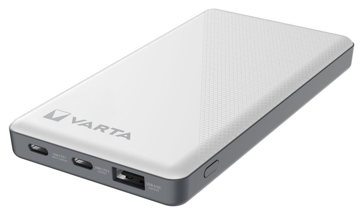 Energy 10000 mAh Powerbank USB Typ-C  (Schwarz, Weiß) 