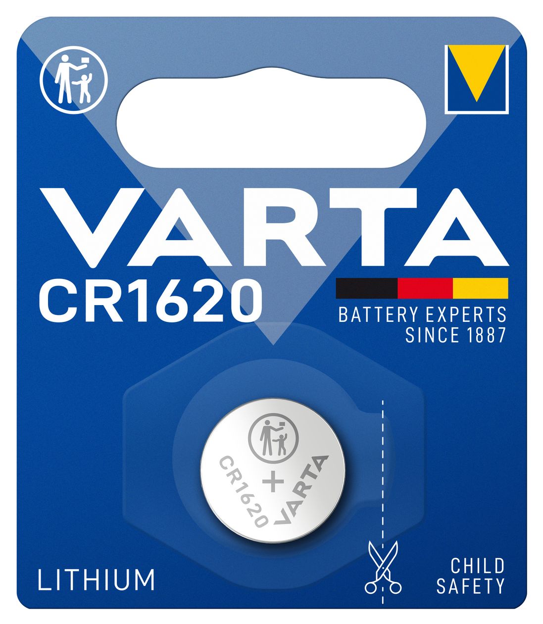 Lithium Coin Knopfzelle CR1620 Lithium 3 V 1 Stück  (Metallisch) 