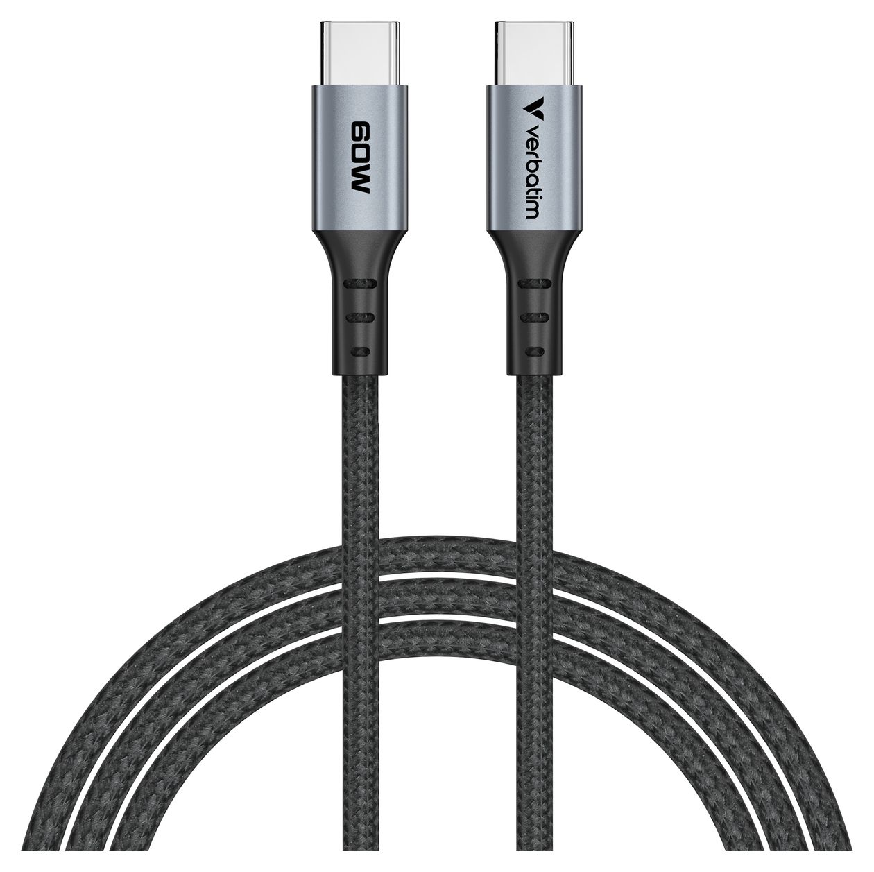 31845 0,48 Gbit/s Rundkabel USB C auf USB C Männlich bis 100 W 1,2 m  (Schwarz) 