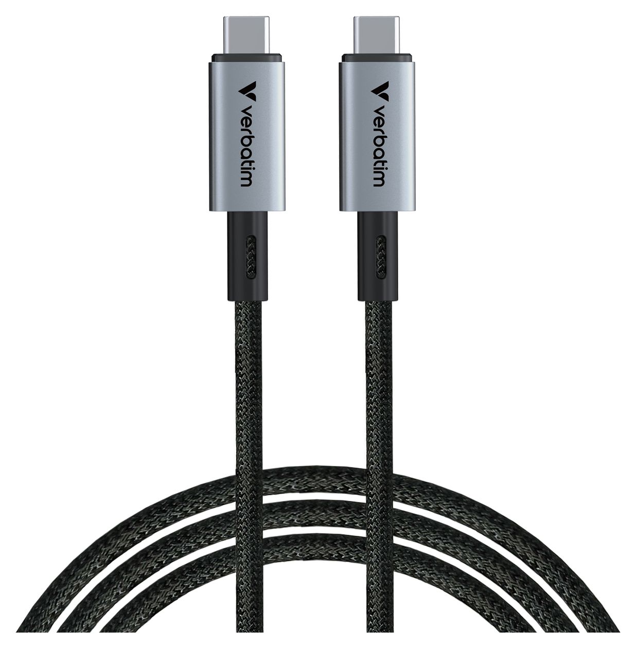 31847 40 Gbit/s Rundkabel USB C auf USB C Männlich bis 240 W 1,2 m  (Schwarz) 
