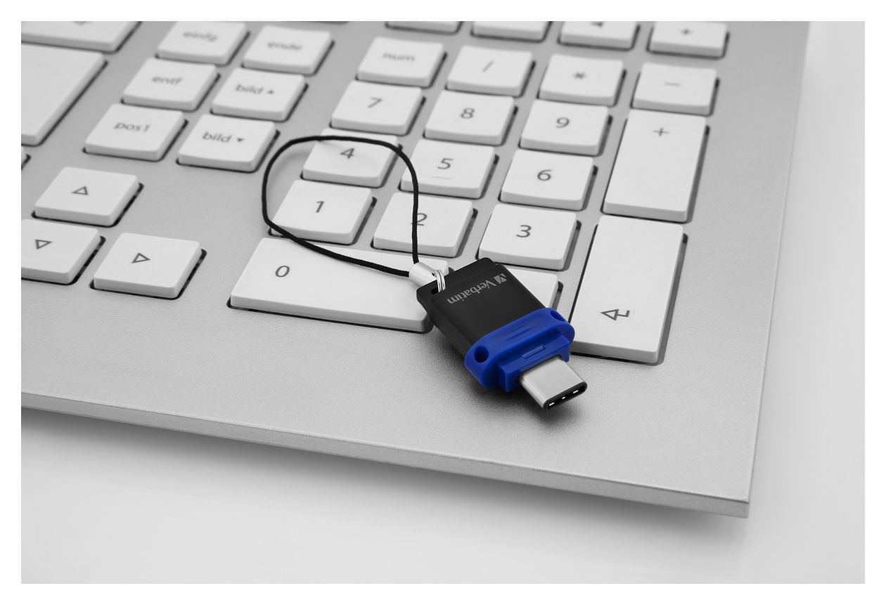 Dual USB Type-A / USB Type-C Stick 64 GB (Schwarz, Blau, Silber) 