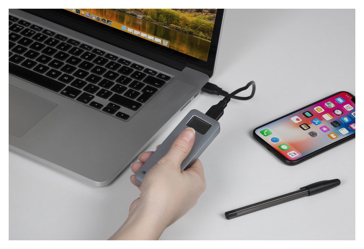 Executive Fingerprint Secure USB-C 1 TB SSD M.2  (Grau) 