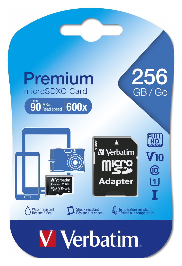 Premium MicroSDXC Speicherkarte 256 GB Klasse 10 