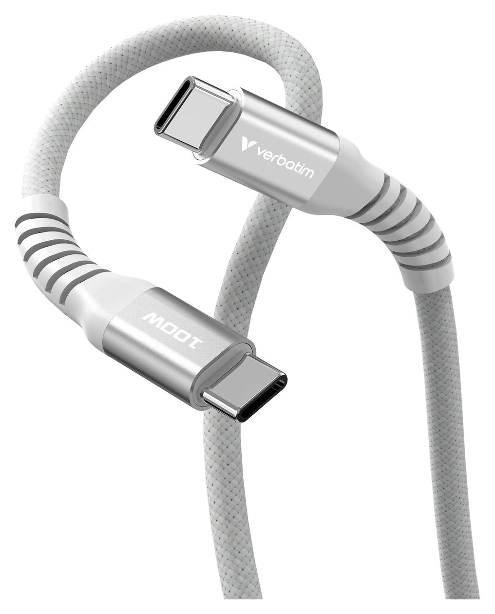Sync & Charge Magnetic 480 Mbit/s Stecker Rundkabel USB C auf USB C bis 100 W 1,2 m  (Grau) 