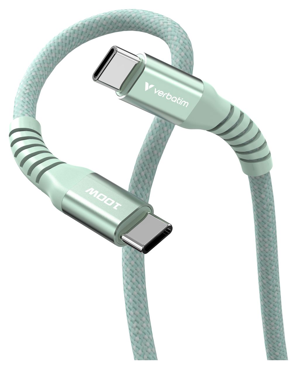 Sync & Charge Magnetic 480 Mbit/s Stecker Rundkabel USB C auf USB C bis 100 W 1,2 m  (Grün) 