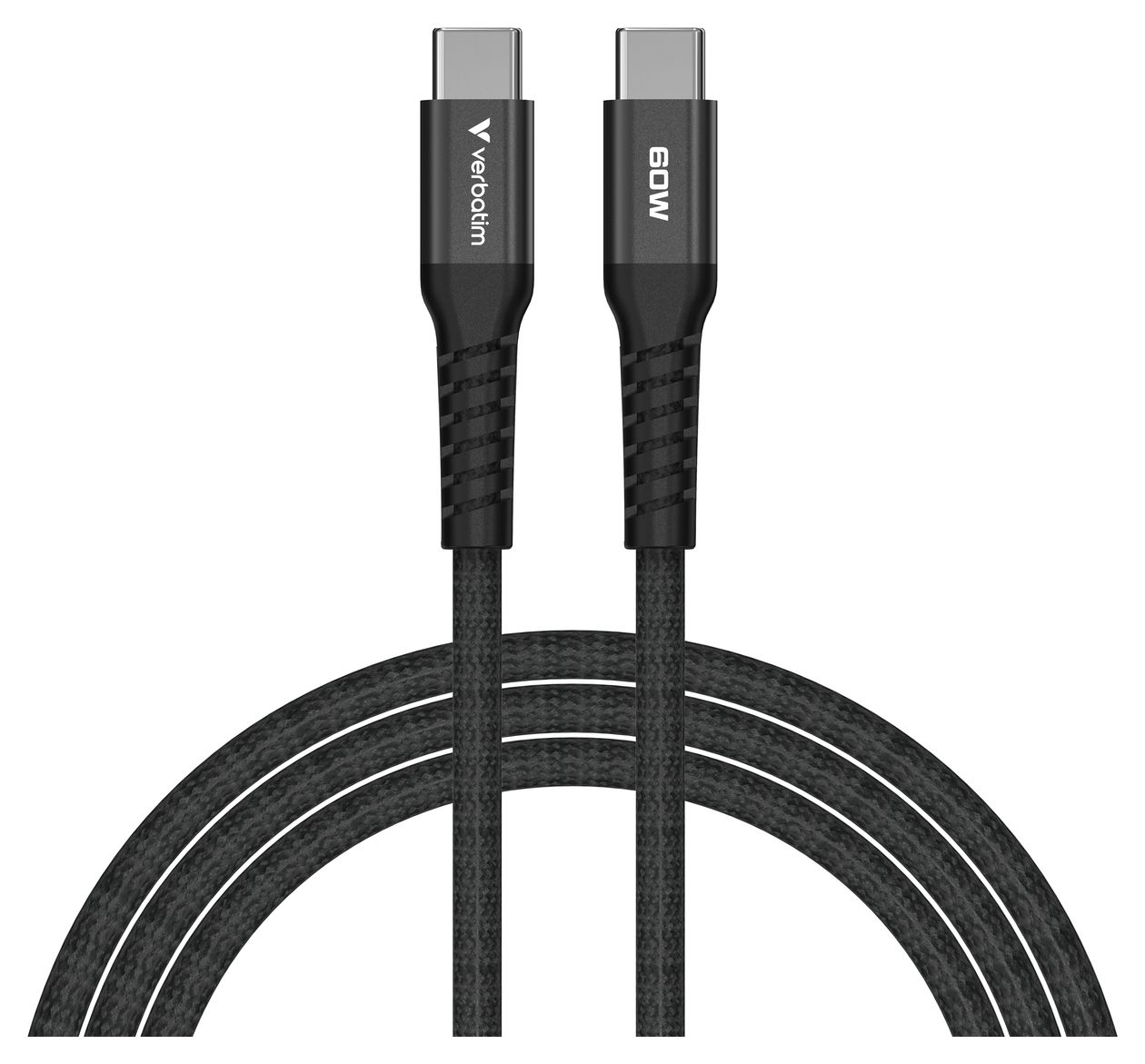 Sync & Charge Magnetic 480 Mbit/s Stecker Rundkabel USB C auf USB C bis 60 W 1,2 m  (Schwarz) 