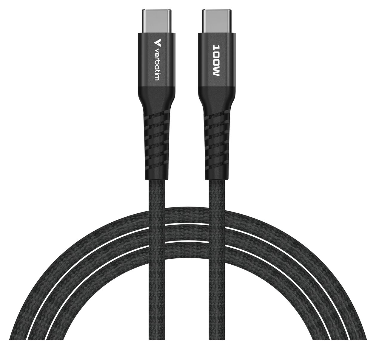 Sync & Charge Magnetic 480 Mbit/s Stecker Rundkabel USB C auf USB C bis 100 W 1,2 m  (Schwarz) 