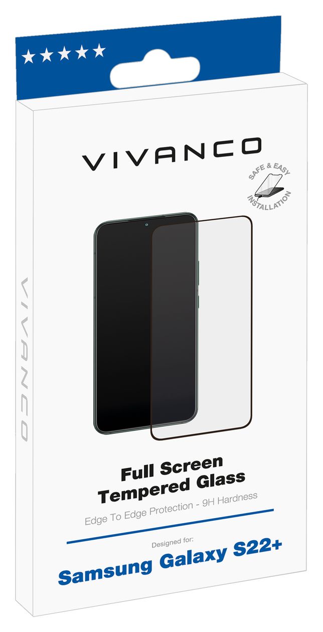63092 Klare Bildschirmschutzfolie gehärtetes Glas 9H für  Samsung Galaxy S22 Plus Schmutzabweisend, Schlagfest, Ölbeständig, Kratzresistent, Splitterfrei 