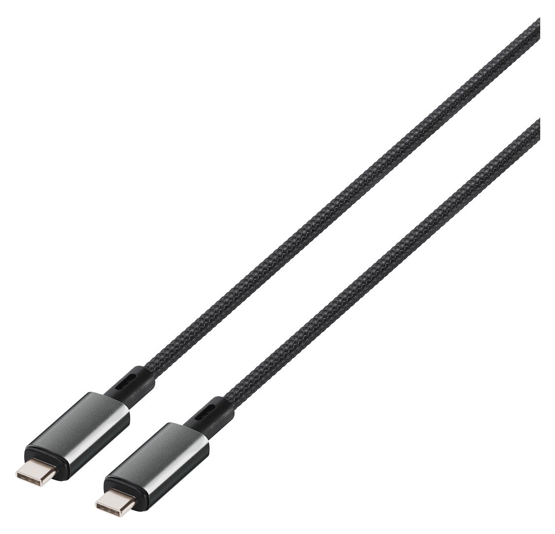 64011 10 Gbit/s USB C auf USB C Männlich bis 100 W 1 m  (Schwarz) 