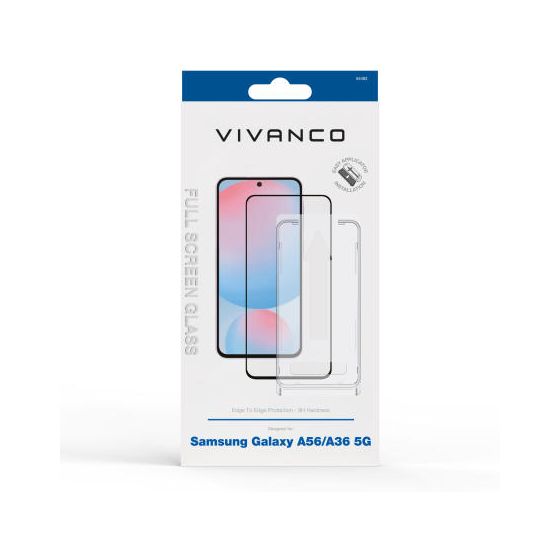 64483 Klare Bildschirmschutzfolie Glas 9H für  Samsung Galaxy A56/A36 5G Stoßfest, Schmutzabweisend, Schlagfest, Kratzresistent 