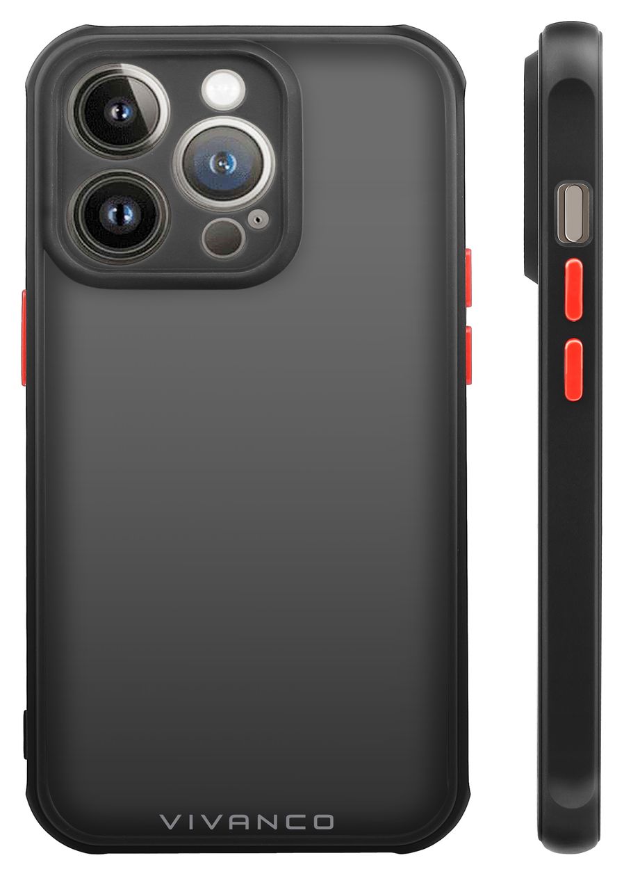 Frosted Cover für Apple iPhone 14 Pro (Schwarz, Durchscheinend) 