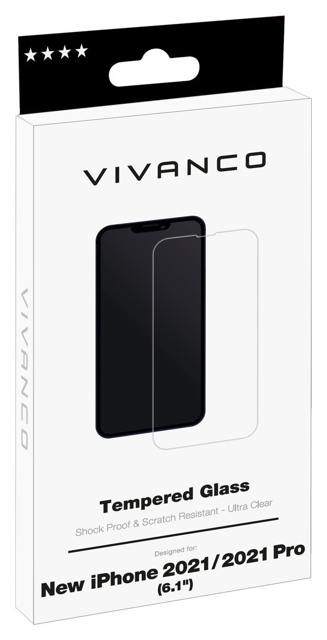 2D Klare Bildschirmschutzfolie gehärtetes Glas 9H für Apple iPhone 13, iPhone 13 Pro 