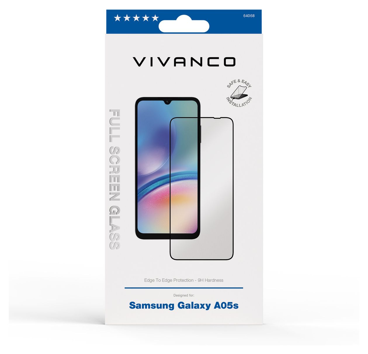 Full Screen Klare Bildschirmschutzfolie gehärtetes Glas 9H für Samsung Galaxy A05s 