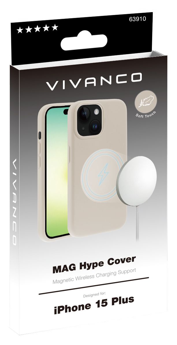 Mag Hype Cover für Apple iPhone 15 Plus  (Beige) 
