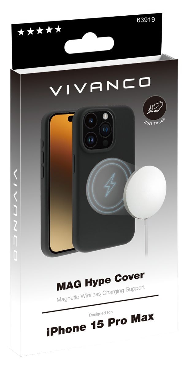 Mag Hype Cover für Apple iPhone 15 Pro Max  (Schwarz) 
