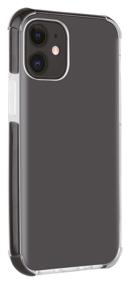 Rock Solid Cover für Apple iPhone 12, iPhone 12 Pro (Schwarz, Transparent) 