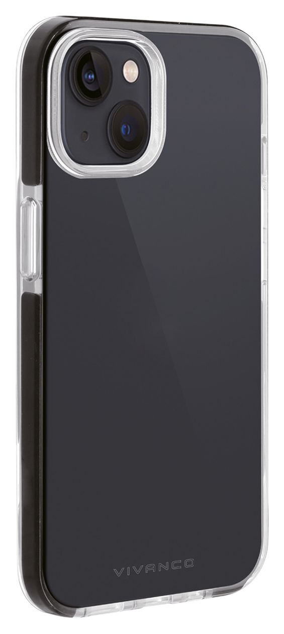 Rock Solid Cover für Apple iPhone 14 Plus (Schwarz, Transparent) 
