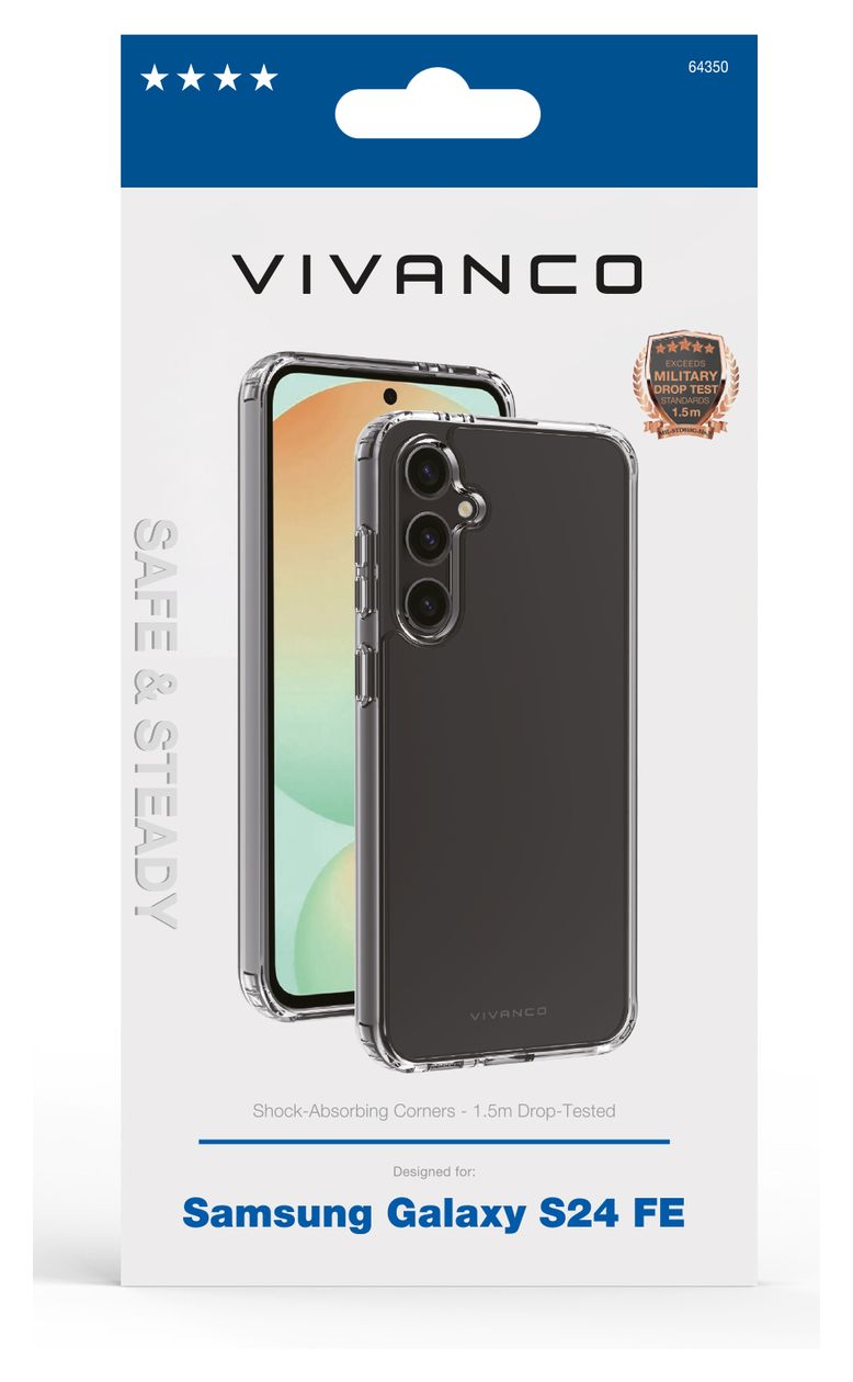 Safe and Steady Cover für Samsung Galaxy S24 FE  (Transparent) 