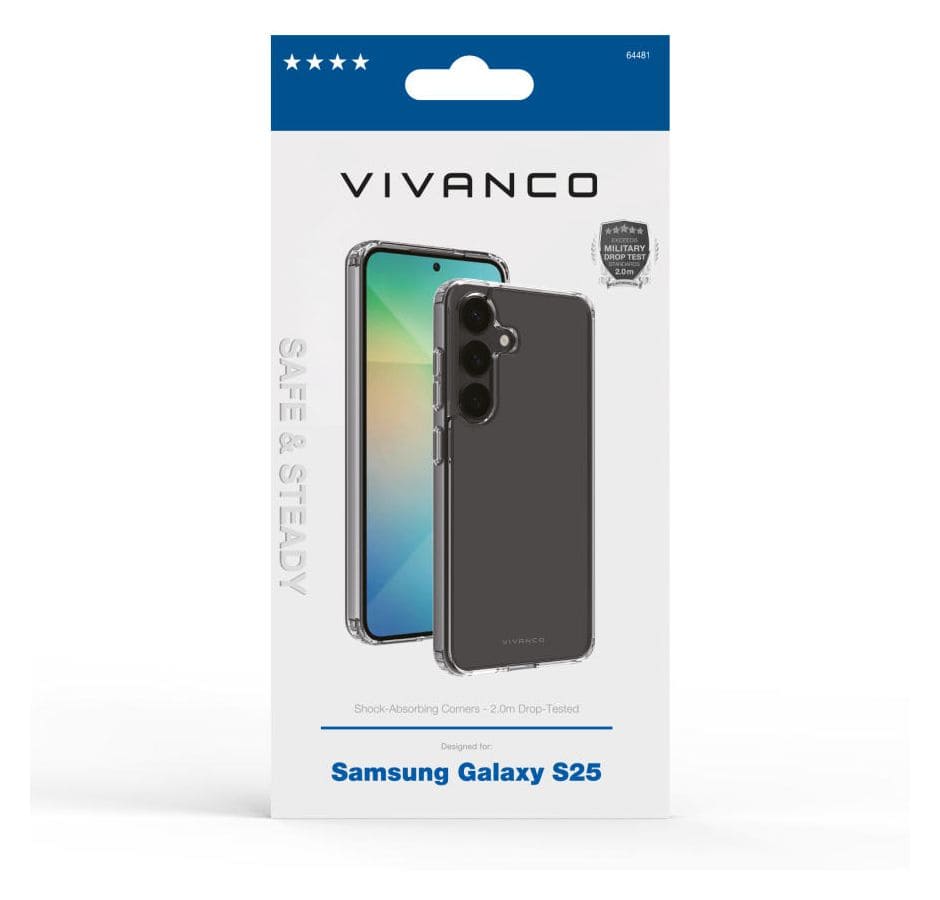 Safe and Steady Cover für Samsung Galaxy S25  (Transparent) 