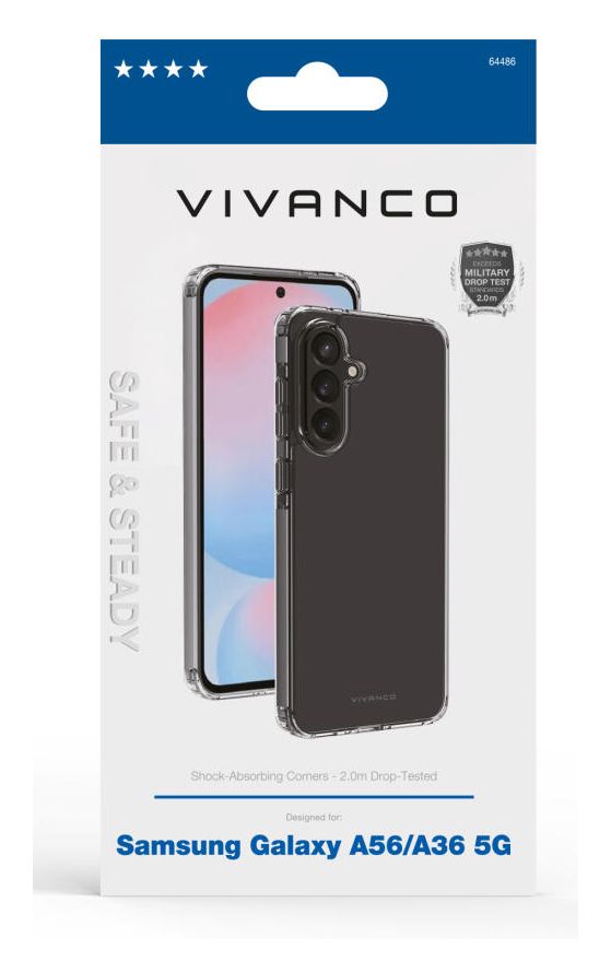 Safe and Steady Cover für Samsung Galaxy A36 5G, Galaxy A56 5G  (Transparent) 