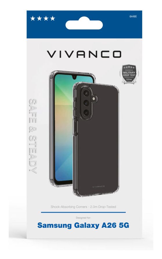 Safe and Steady Cover für Samsung Galaxy A26 5G  (Transparent) 