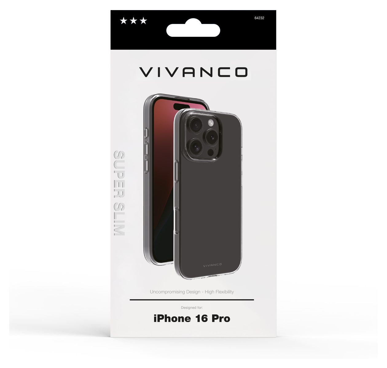 Super Slim Cover für Apple iPhone 16 Pro  (Transparent) 