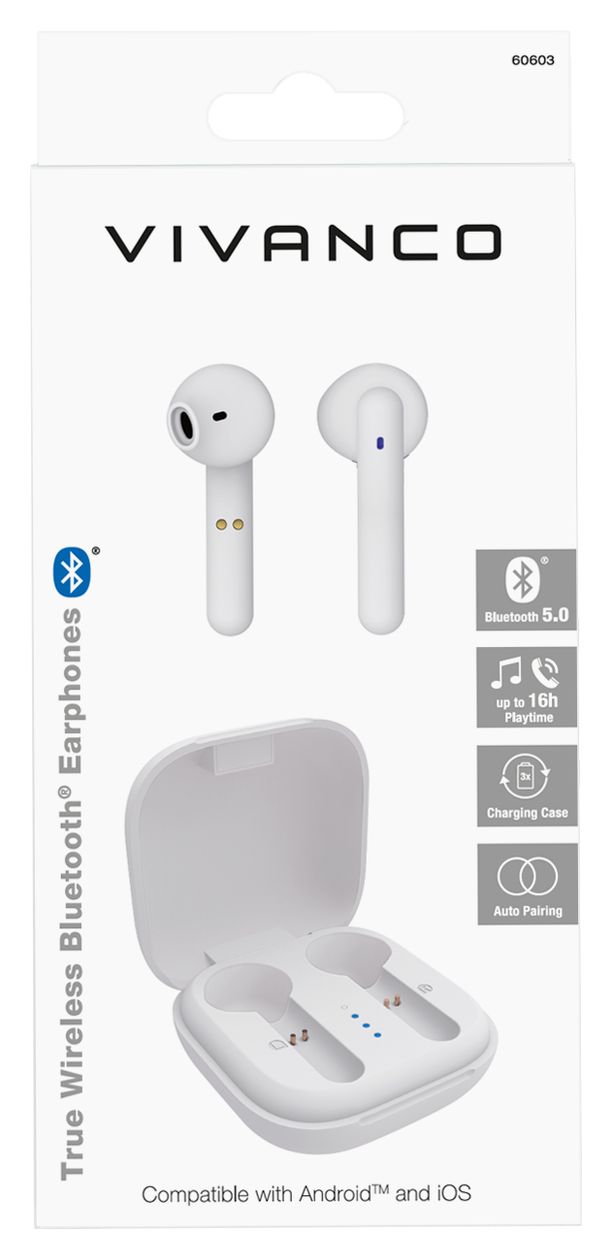 Urban Pair In-Ear Bluetooth Kopfhörer kabellos 4 h Laufzeit  (Weiß) 